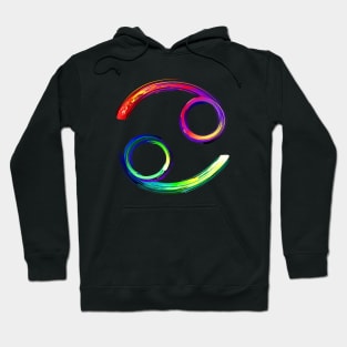 Zodiac sign Cancer luminescent paint Hoodie